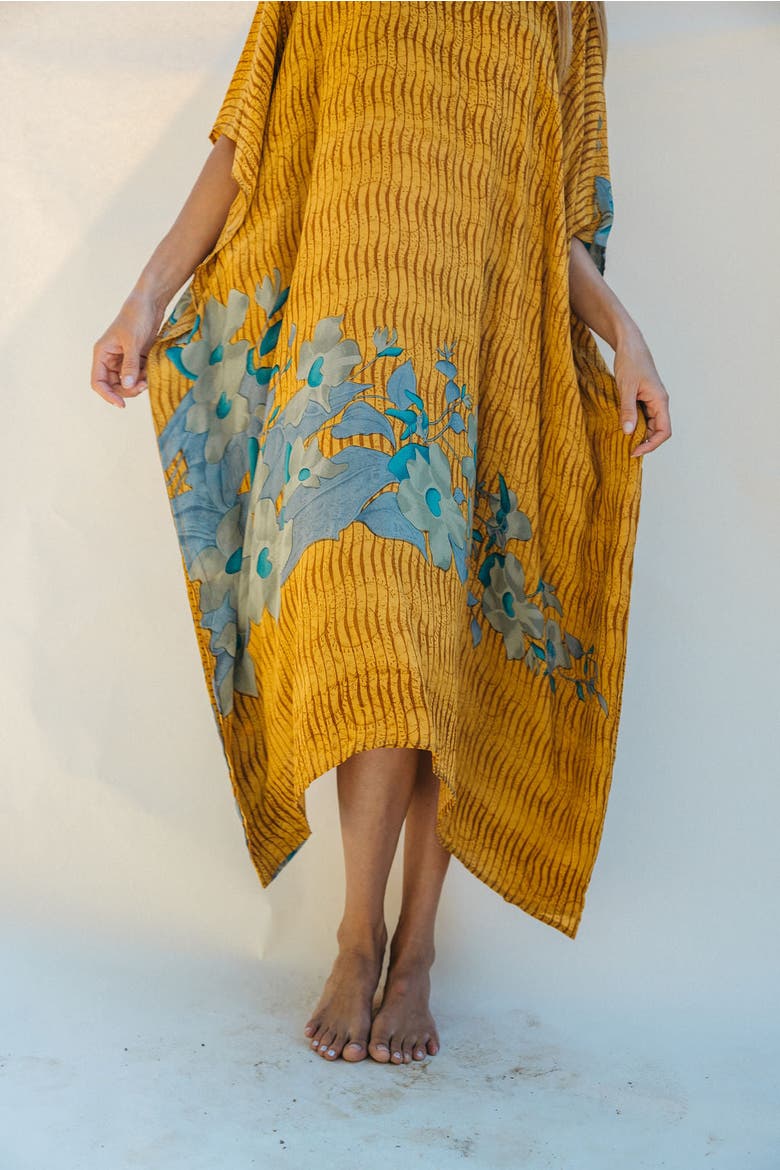 Long Caftan Rosie, Main, color, Yellow & Blue