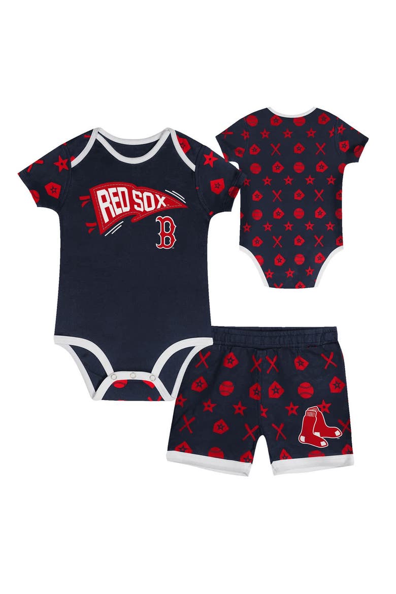 Infant  Navy Boston Red Sox On Deck 2-Piece Diaper Cover Set, Main, color, Navy