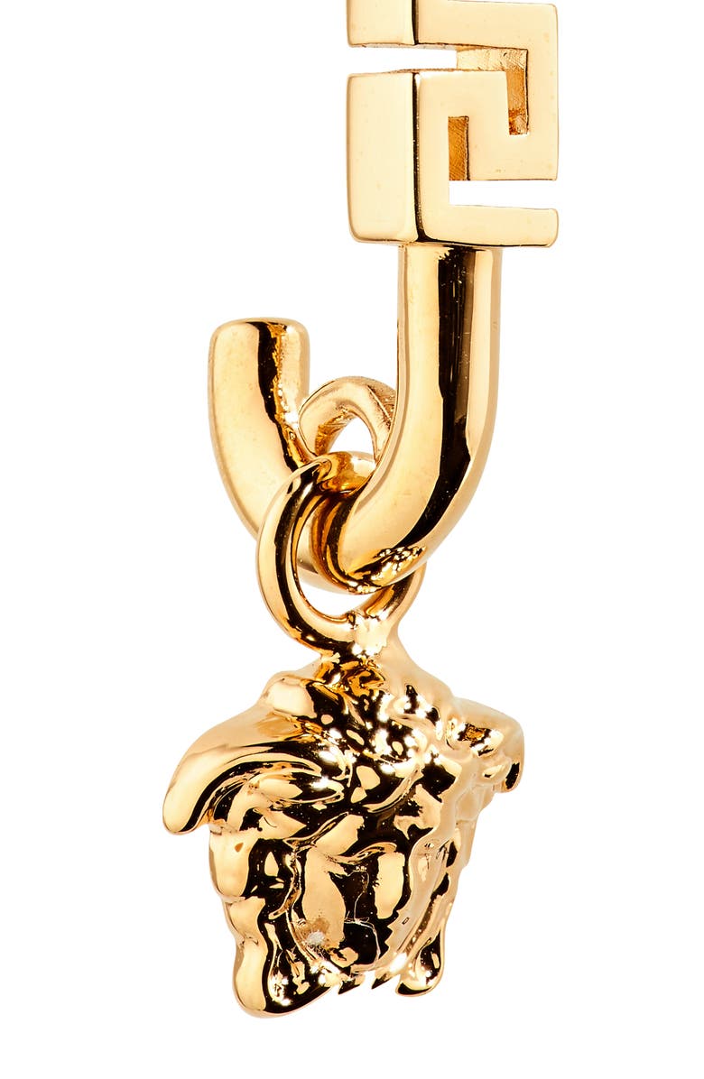 Versace Medusa Greca Drop Earrings, Alternate, color, 