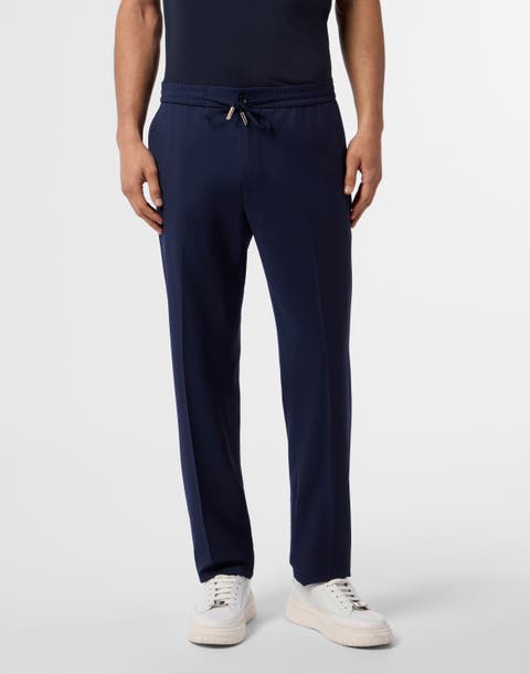 Wool Drawstring Trousers Men