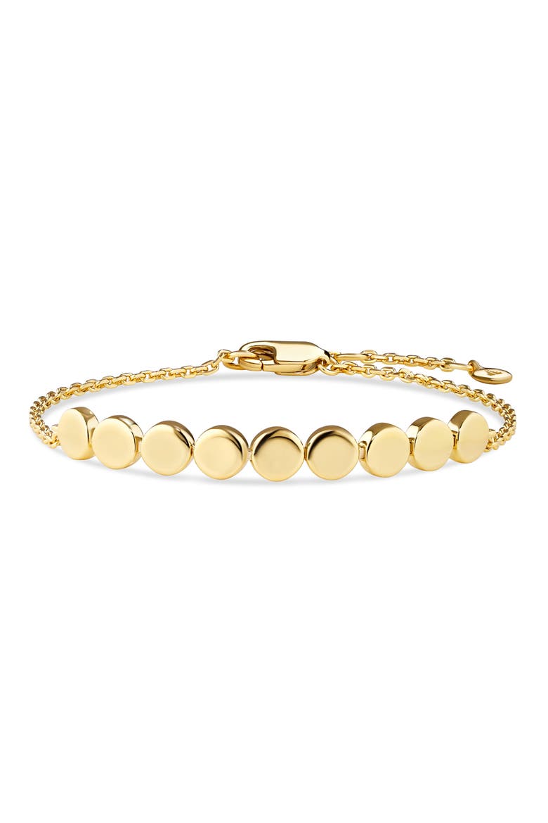 Round Link Bracelet, Main, color, GOLD