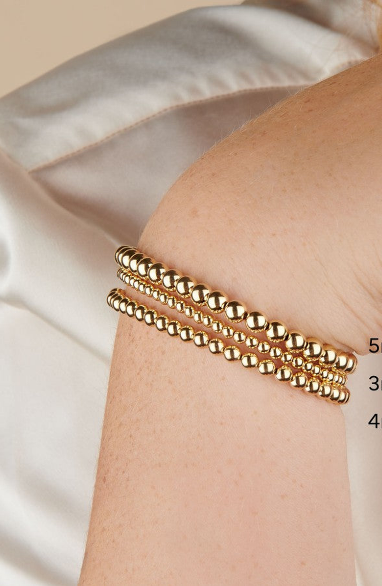 Little Sky Stone Shimmer 14K Gold Filled Bead Bracelet, Alternate, color, 6.5"/5Mm