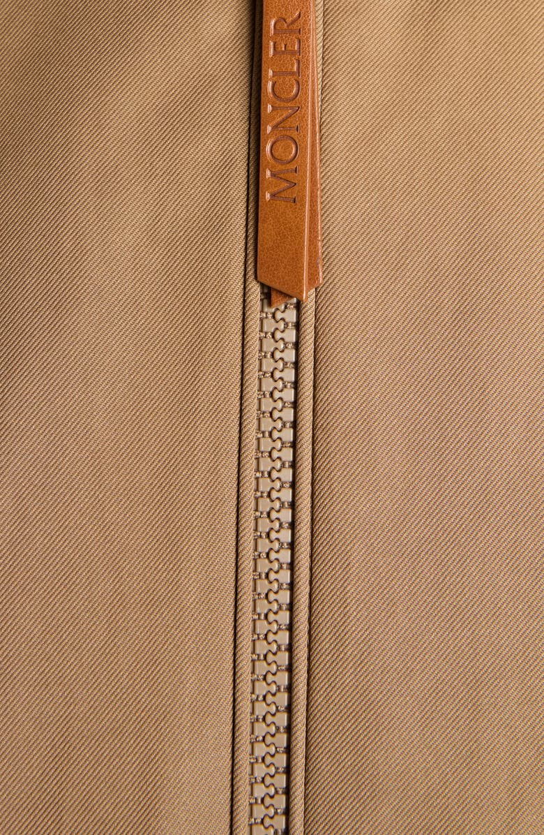 Moncler Aconitum Mixed Media Shirt Jacket with Detachable Hood, Alternate, color, Brown