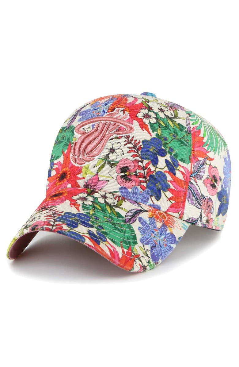 '47 Women's '47 Cream Miami Heat Pollinator Clean Up Adjustable Hat, Main, color, Cream