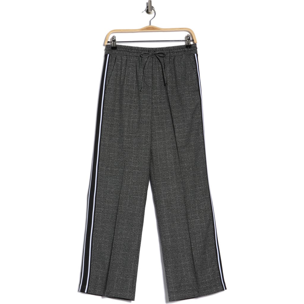 Nicole Miller Ava Houndstooth Pants In Black