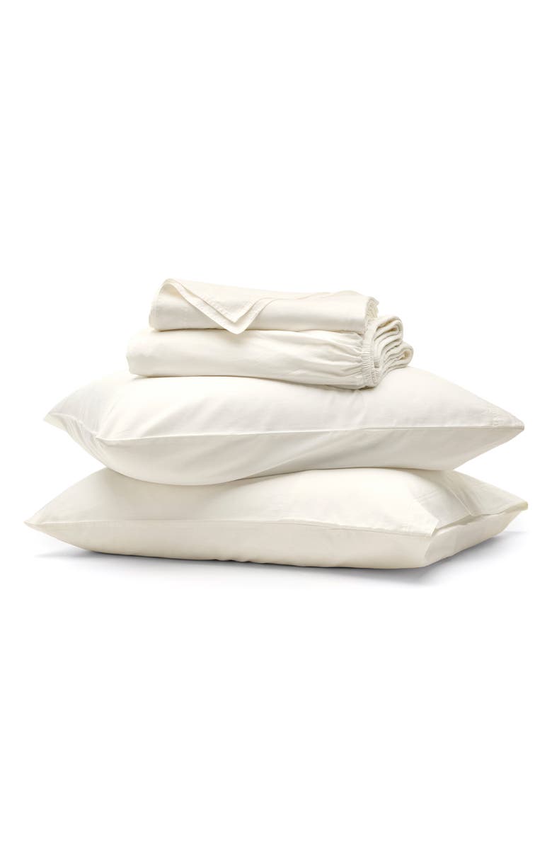 Boll & Branch Signature Vintage Washed Organic Cotton Sheet Set, Main, color, Vintage Cream