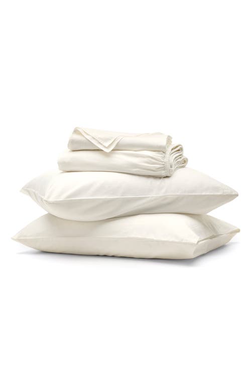 Boll & Branch Signature Vintage Washed Organic Cotton Sheet Set In Vintage Cream
