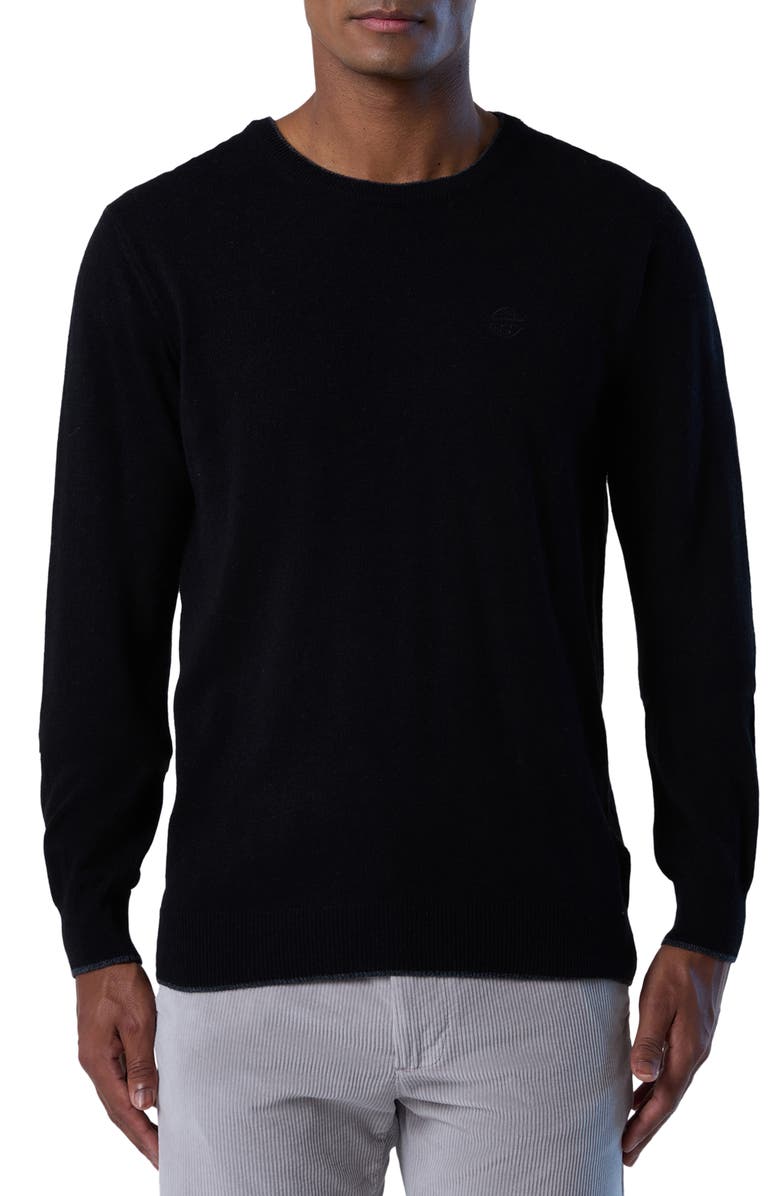 NORTH SAILS Logo Embroidered Crewneck Sweater, Main, color,