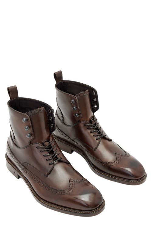 John Varvatos Harrison Longwing Leather Boot In Brown