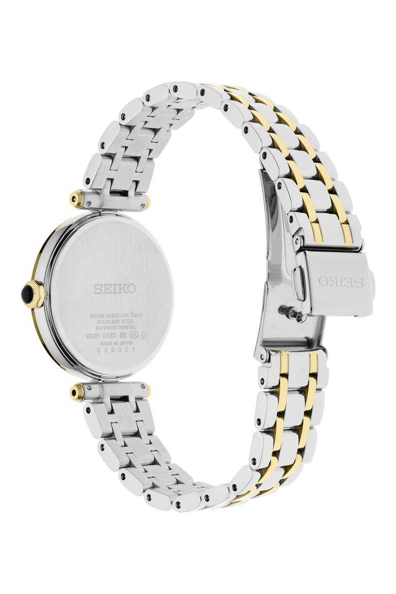 Diamond Mother-of-Pearl Two-Tone Bracelet Watch, Alternate, color, YELLOW TONE