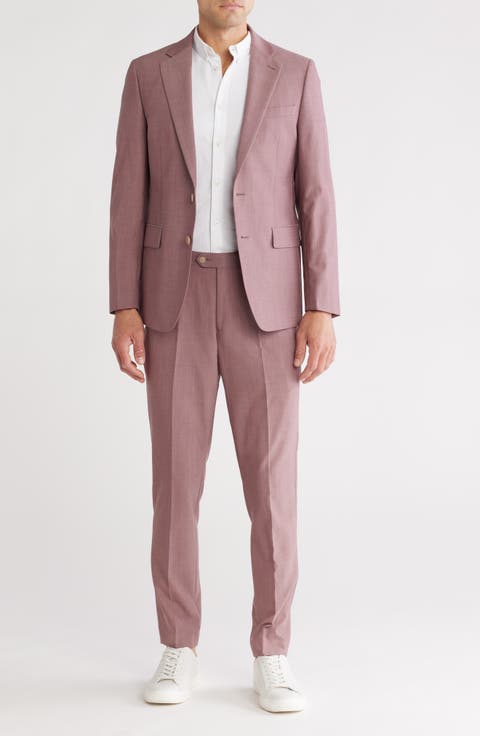 Mauve Wool Blend Suit