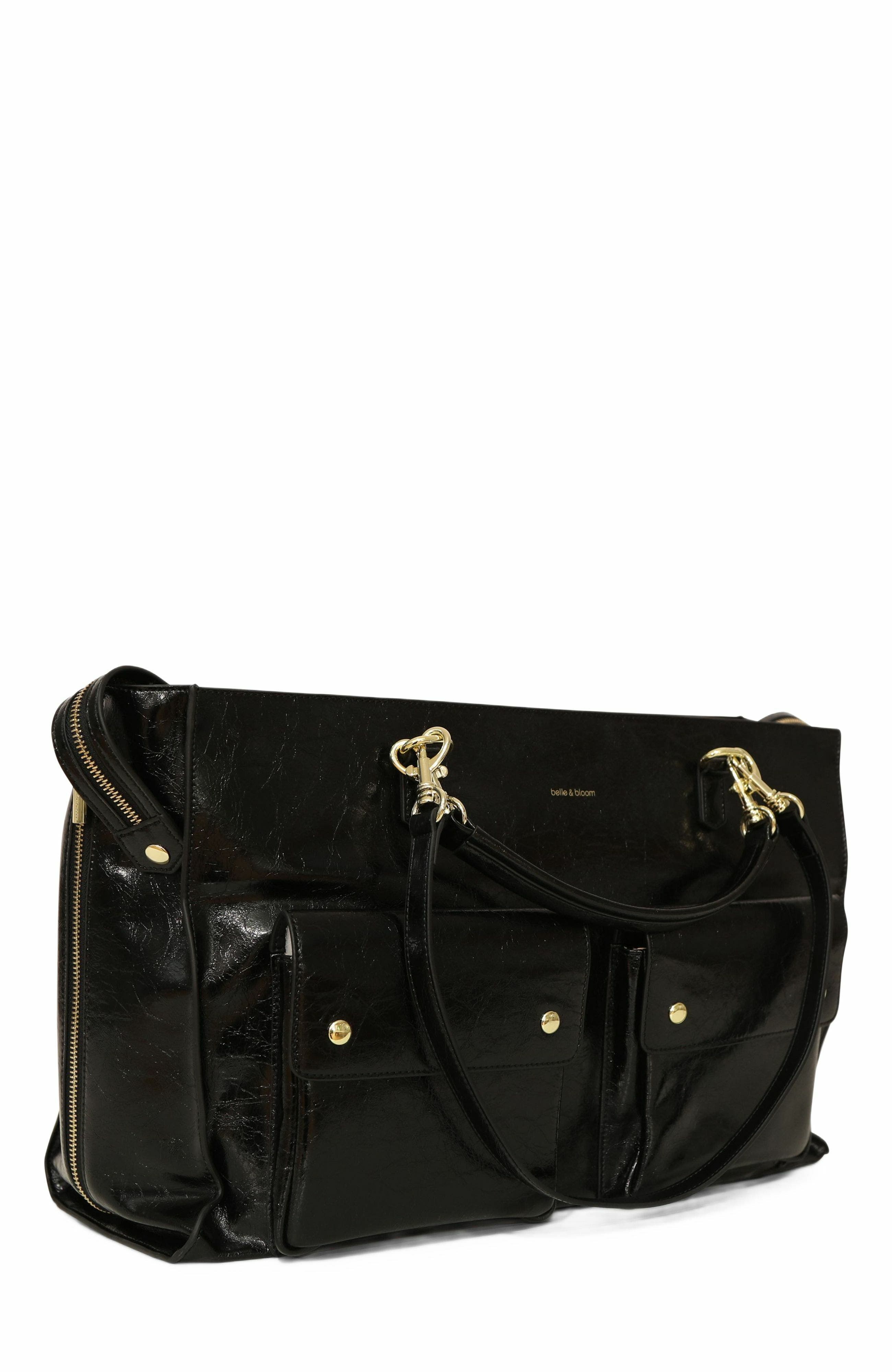 Belle & Bloom Reflections Leather Shoulder Bag, Alternate, color, Black