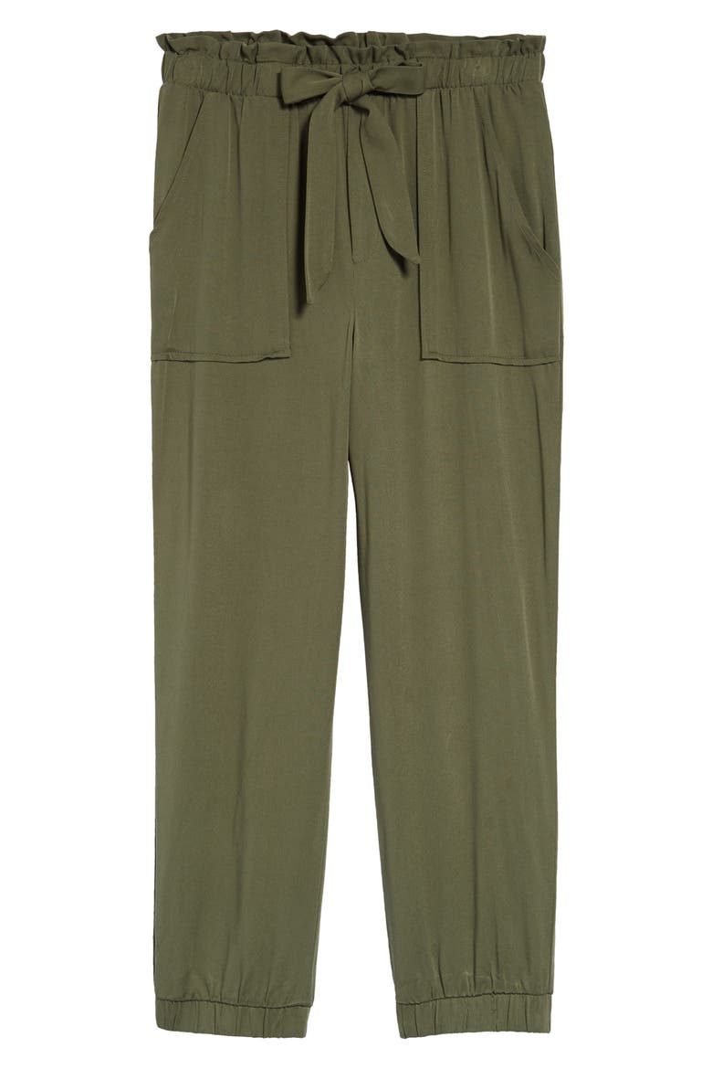 Paperbag Waist Jogger Pants, Main, color, OLIVE
