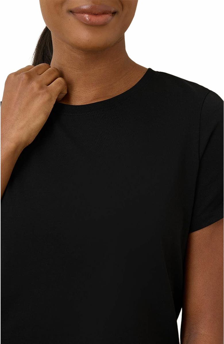 Pact Luxe Stretch Jersey Slim Tee, Alternate, color, Black