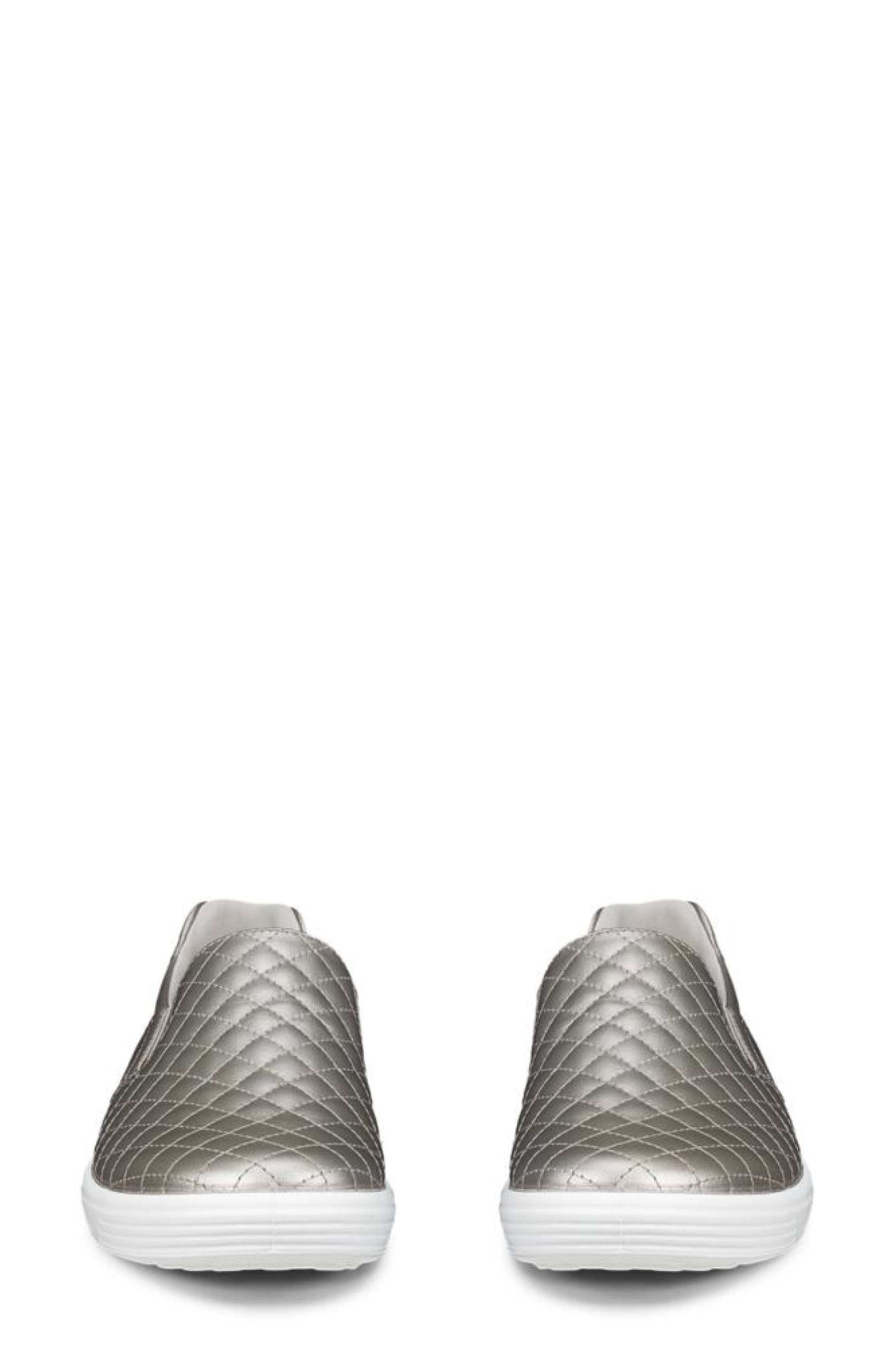 ECCO Soft 7 Slip-On Quilted Sneaker, Alternate, color, Pure Cashmere Foil