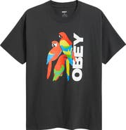 Obey Parrots Graphic T-Shirt
