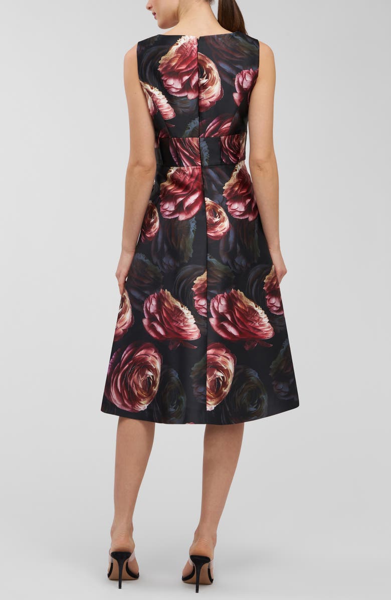 Kay Unger Antonia Fit & Flare Dress, Alternate, color, Primrose/ Onyx