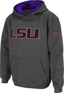 STADIUM ATHLETIC Youth Stadium Athletic Charcoal LSU Tigers Big Logo Pullover Hoodie