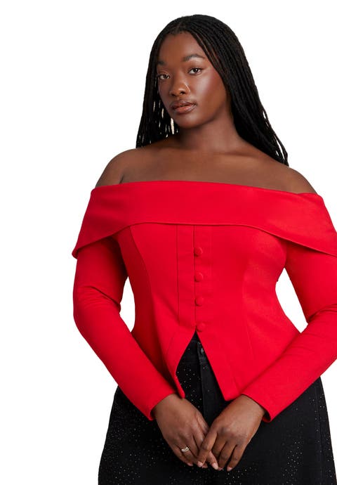 Fold Over Top With Front Button Detail (Plus)