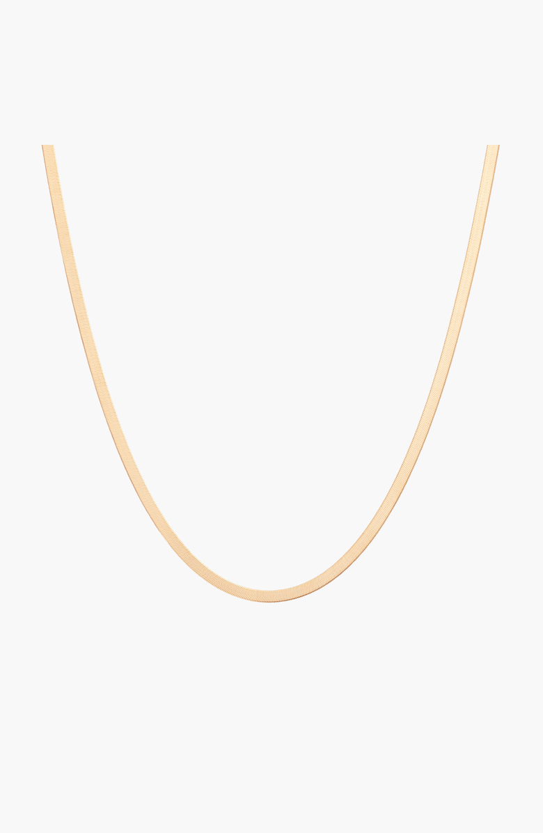 Aurate New York Herringbone Chain Necklace, Main, color, Yellow