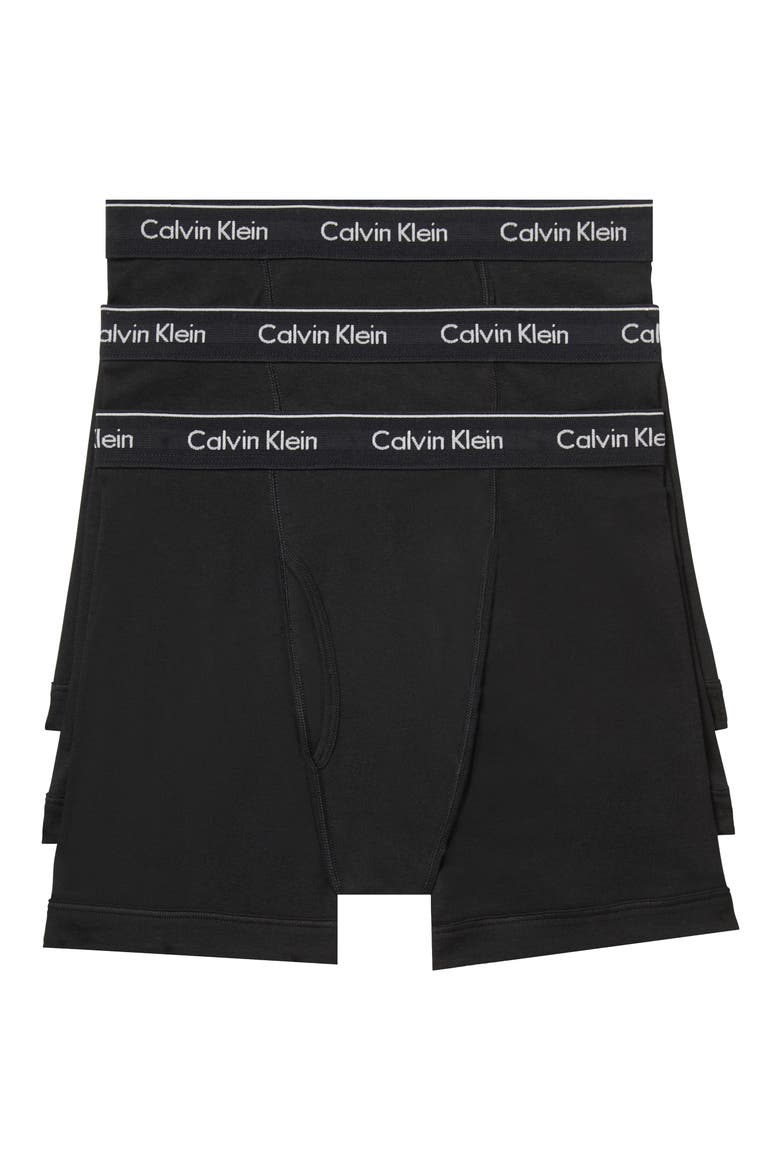 Classics 3-Pack Cotton Boxer Briefs, Main, color, BLACK
