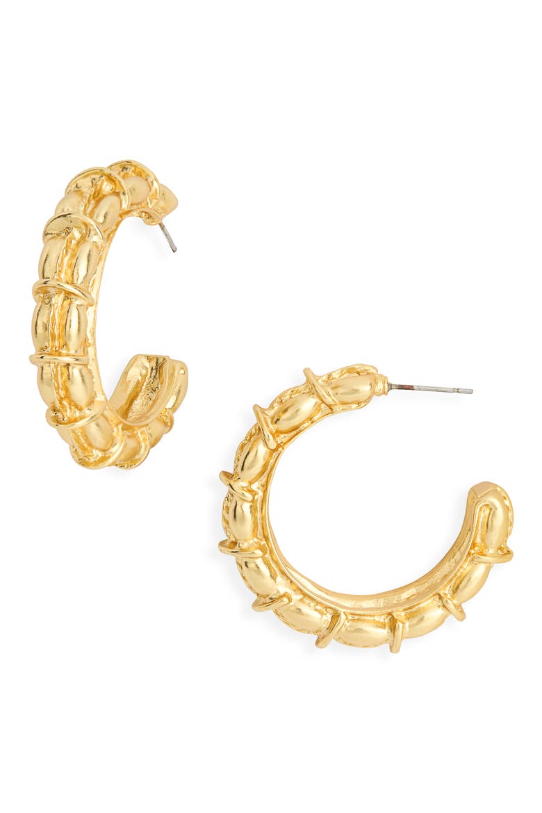 Bohemian Hoop Earrings, Main, color, GOLD