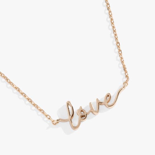 Alex And Ani Love Inline Necklace In Gold