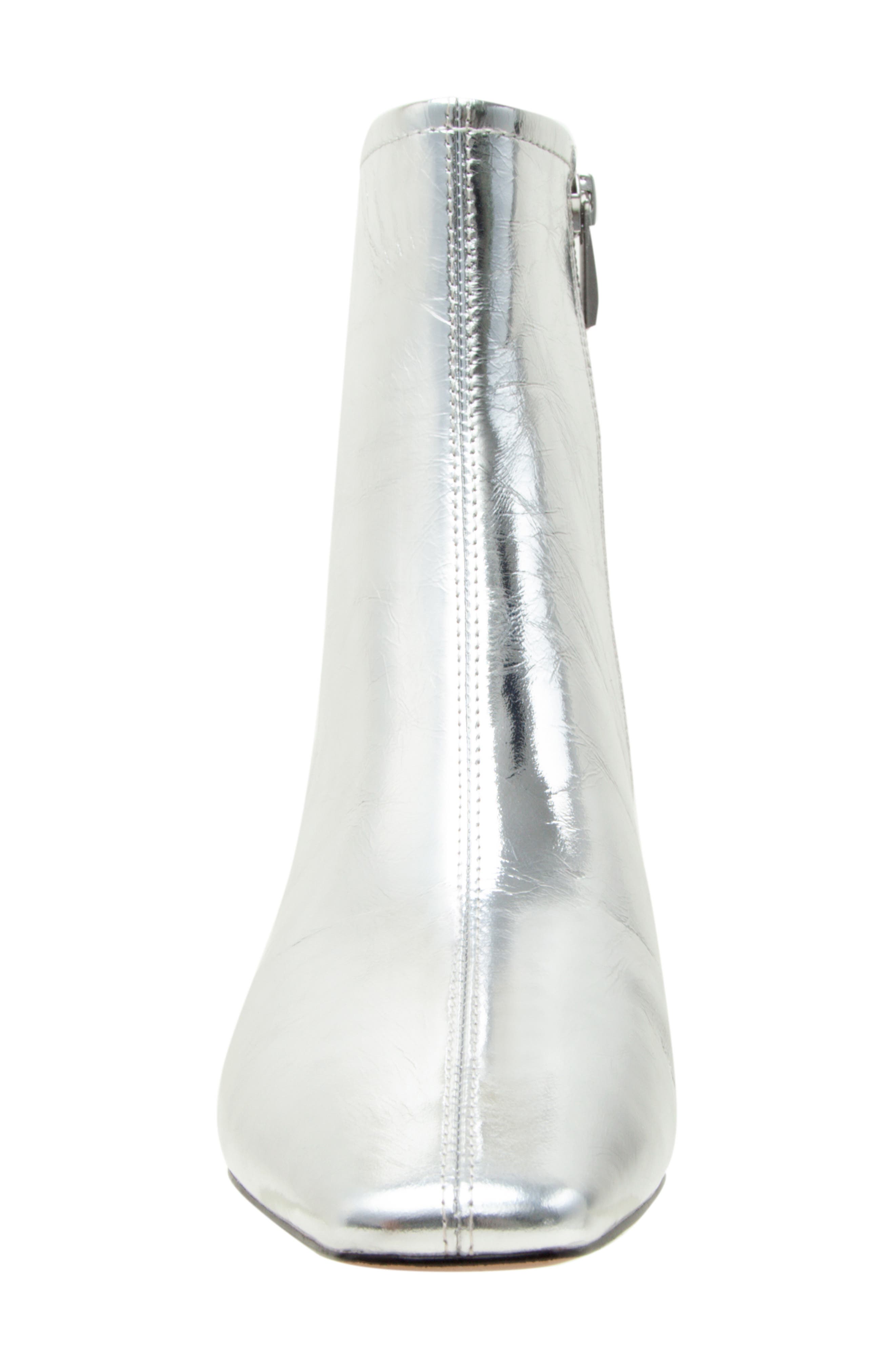 Linea Paolo Wrenly Block Heel Bootie, Alternate, color, Silver