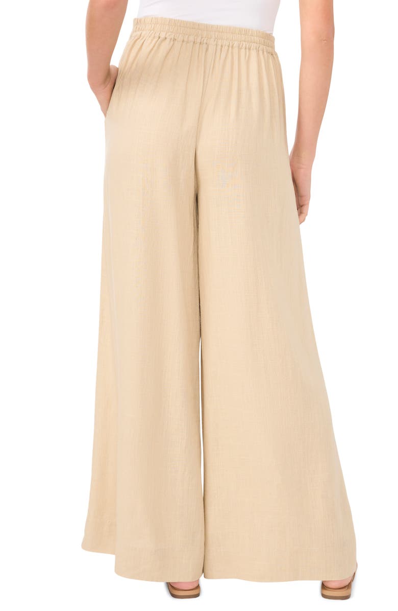 Vince Camuto Wide Leg Pull-On Pants, Alternate, color, Camel