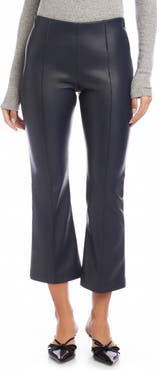 FIFTEEN TWENTY Sigourney Crop Flare Faux Leather Pants