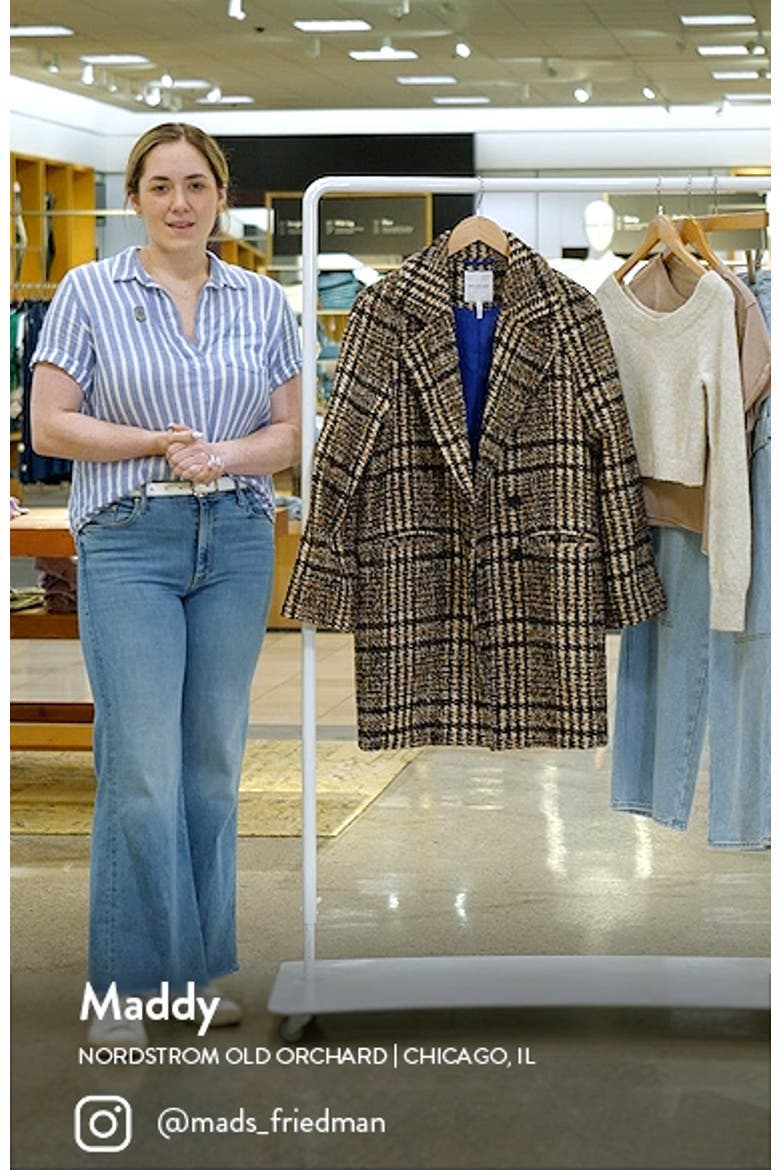 Plaid Bouclé Walker Coat video