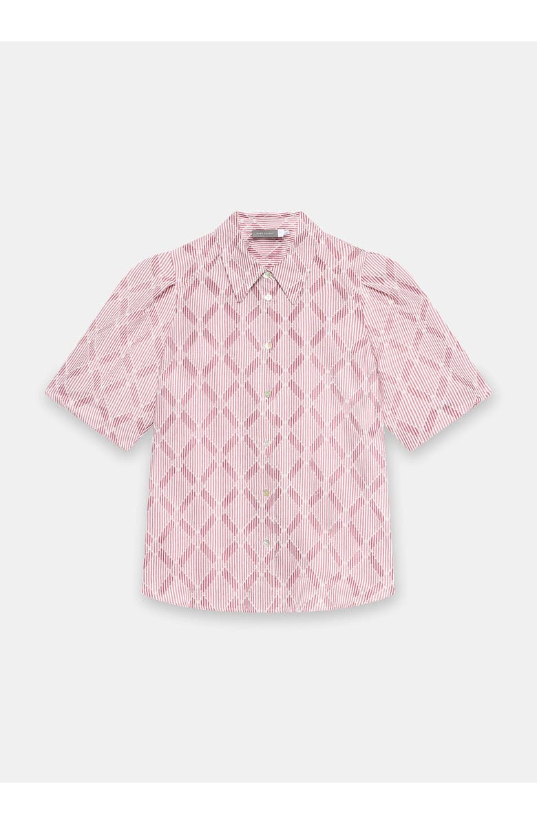 MINT VELVET Striped Jacquard Shirt, Alternate, color, Red