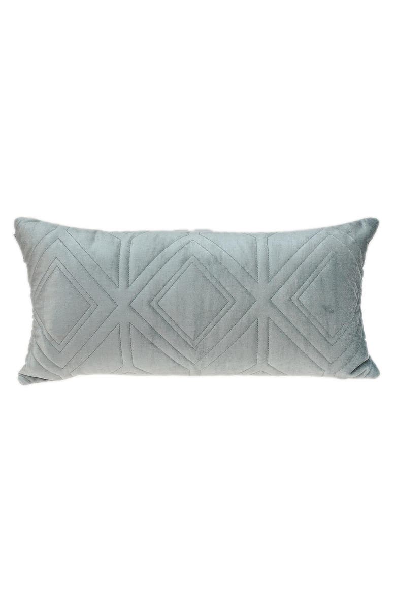 Reta Diamond Quilted Throw Pillow, Main, color, GRAY