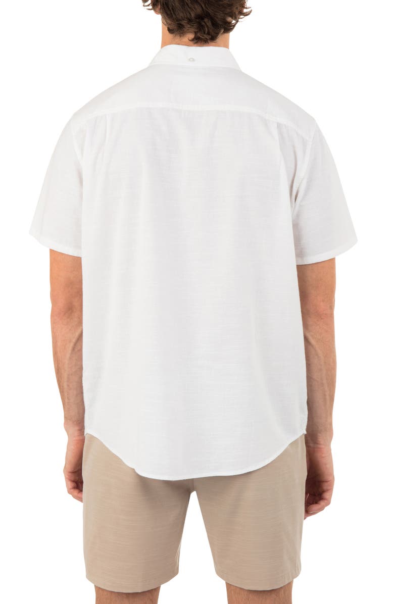 Hurley Icon Stretch Button-Down Shirt, Alternate, color, White