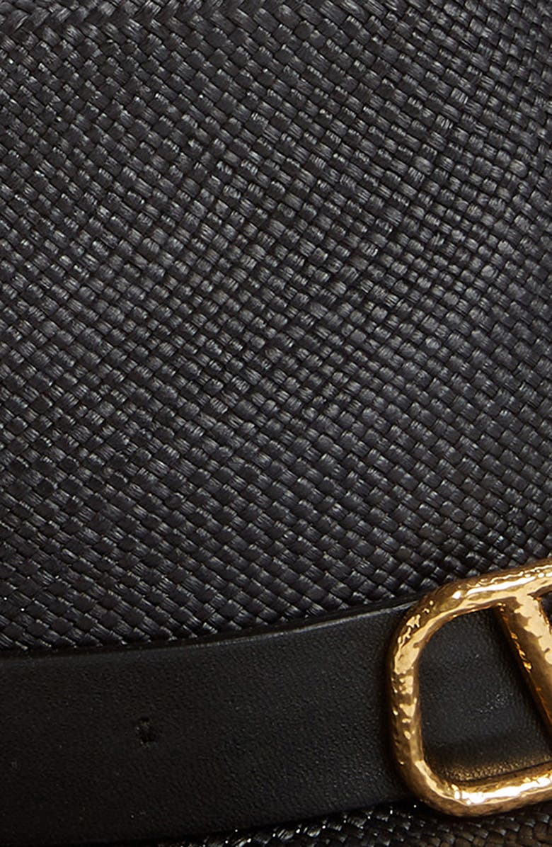 Valentino Garavani Valentino VLOGO Straw Fedora, Alternate, color,