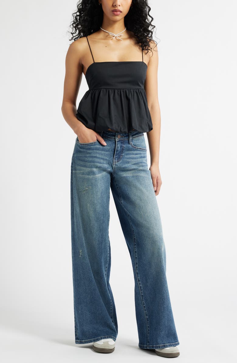 BP. Bubble Hem Babydoll Camisole, Alternate, color, Black