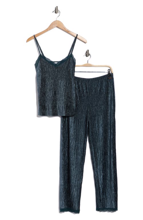 Danskin Crinkle Velour Pajamas In Gray