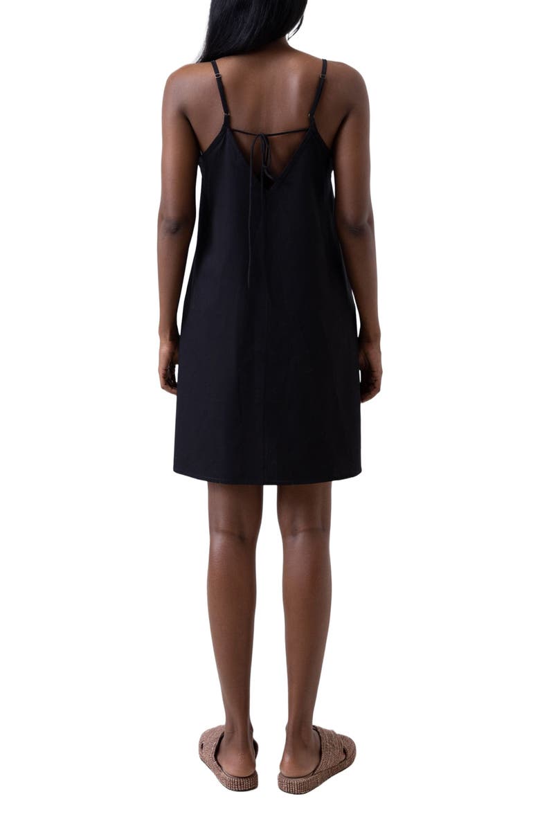 Reistor Short Tent Dress with Back Tie, Alternate, color, Black