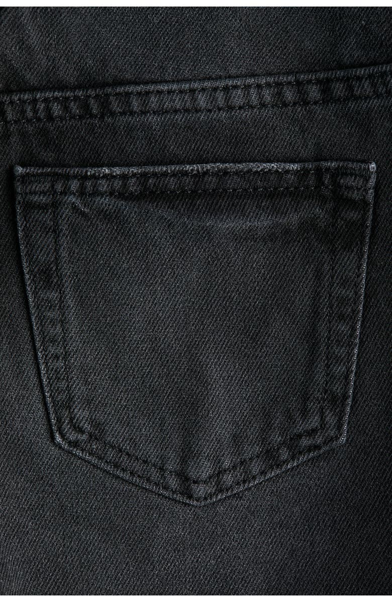 H&M Relaxed-fit denim shorts, Alternate, color, Denim Black