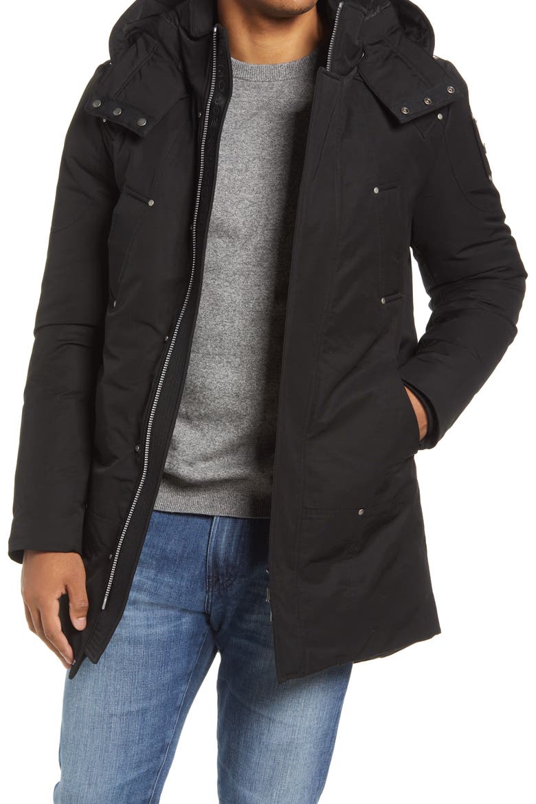 Waterton Slim Fit 800-Fill-Power Down Parka, Alternate, color, BLACK