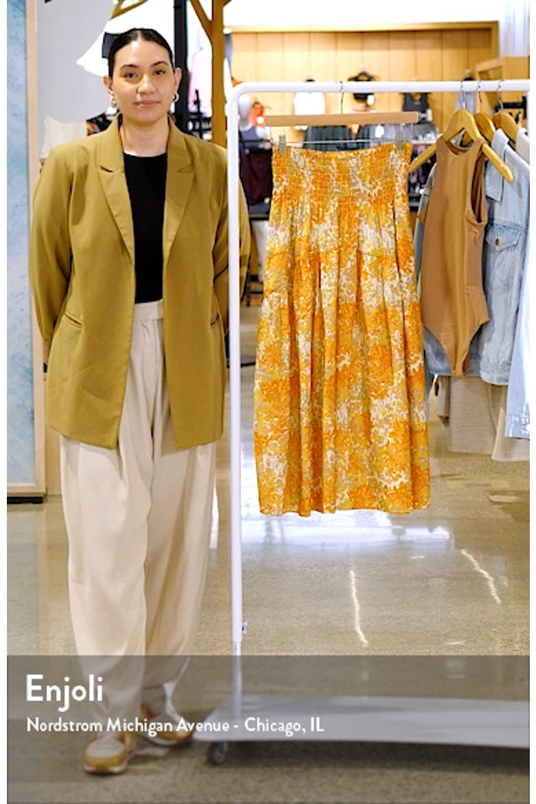 Garden Smocked Tiered Maxi Skirt video