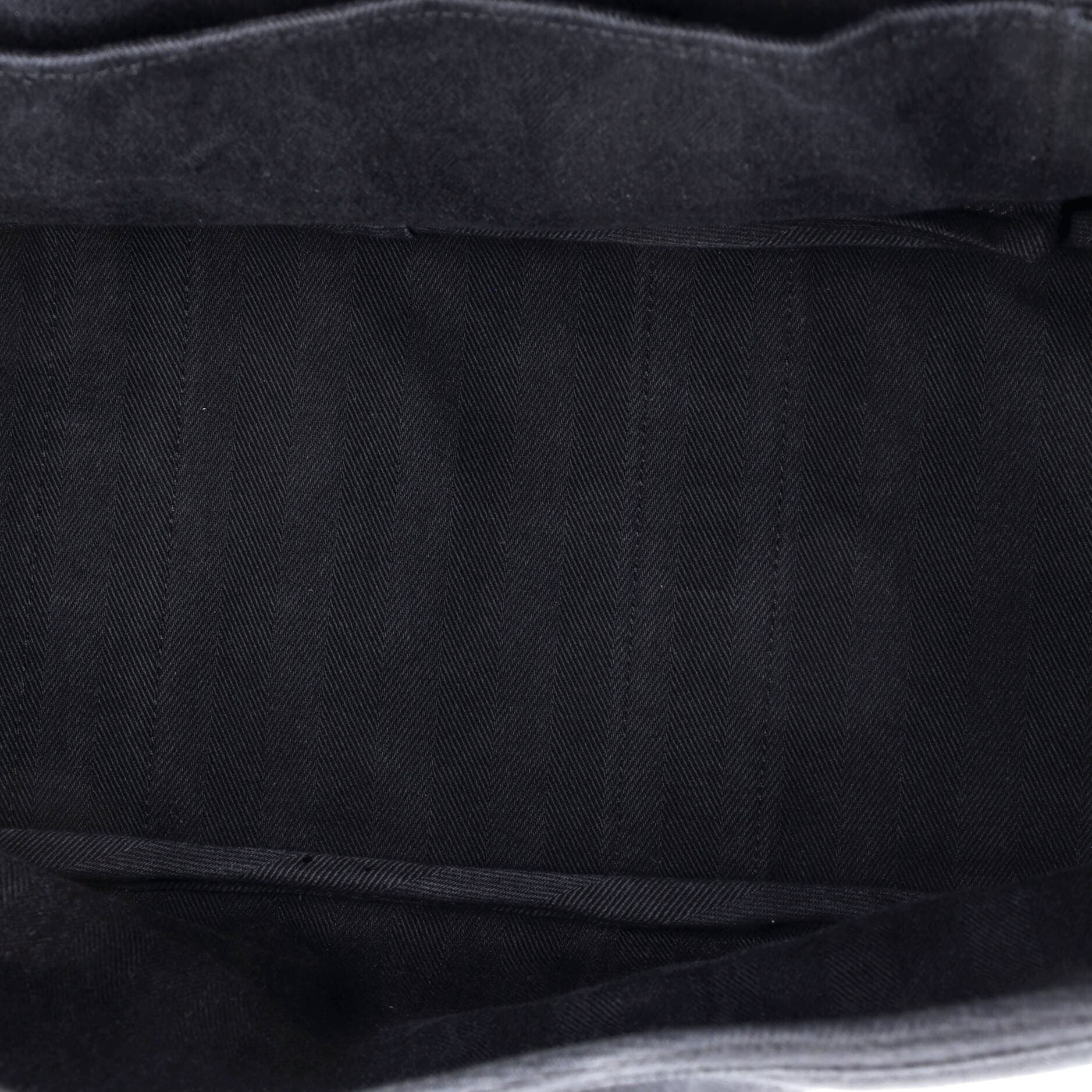 Pre-Owned Hermes Valparaiso Bag Toile and Leather MM, Alternate, color, Noir