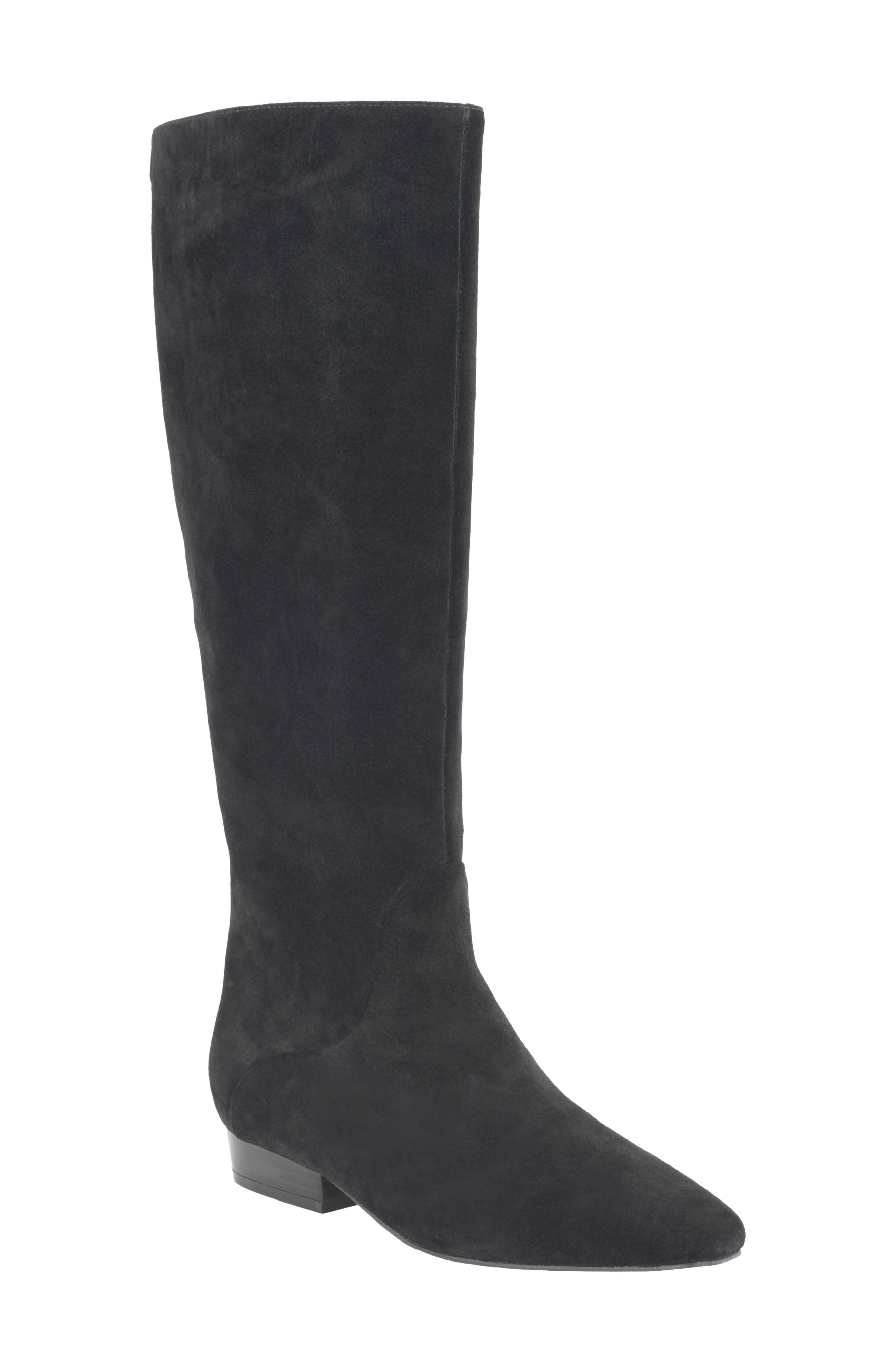 Slona Leather Knee High Boot, Main, color, BLACK