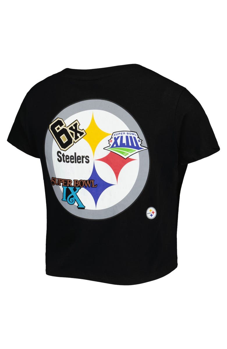 New Era Women's New Era Black Pittsburgh Steelers Historic Champs T-Shirt, Alternate, color, 
