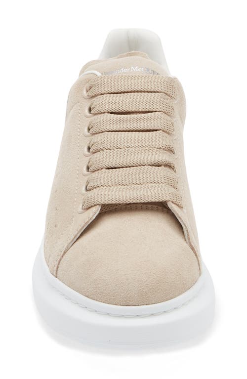 Alexander Mcqueen Oversized Lace-up Sneakers In Light Sand/white