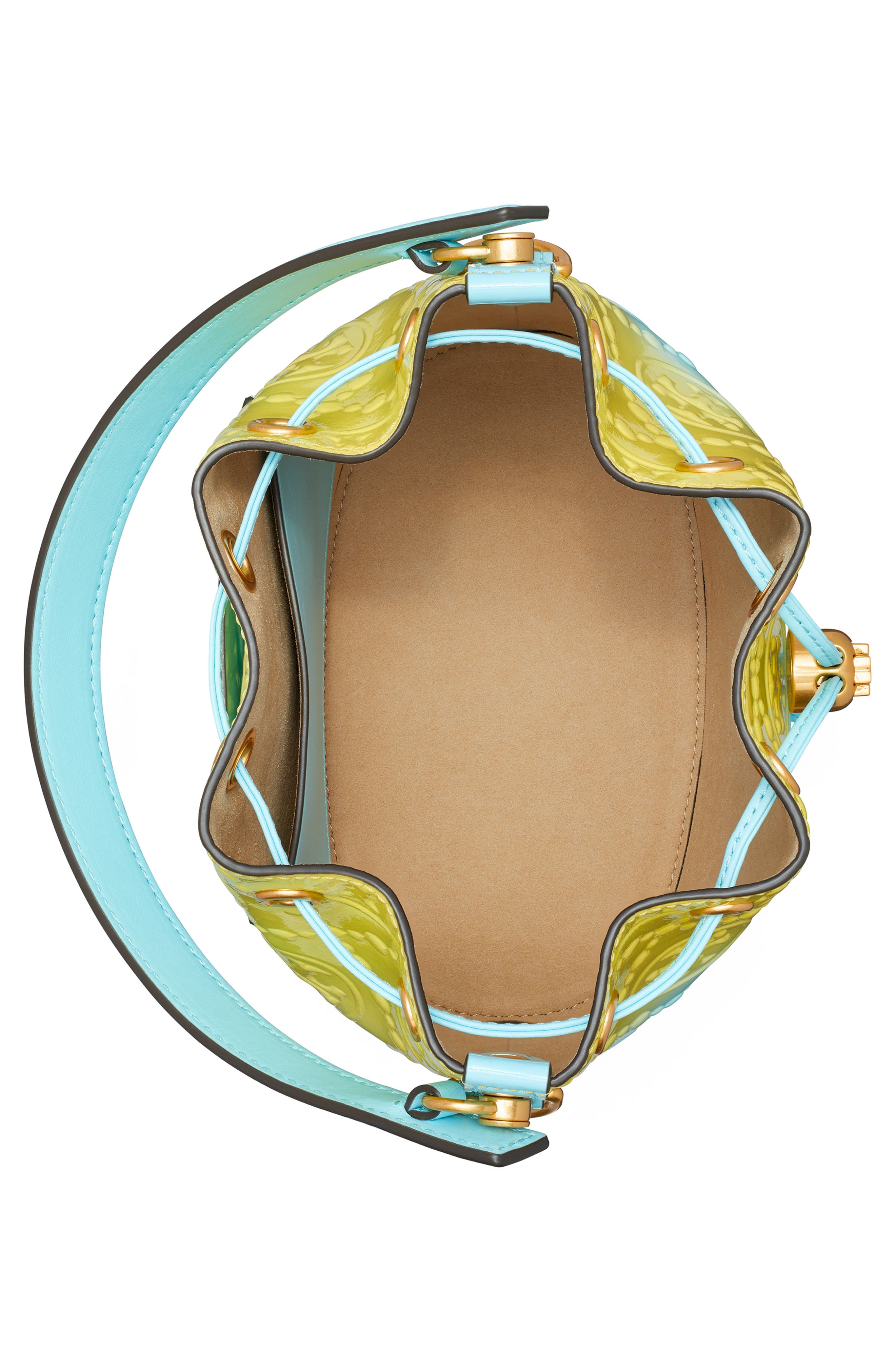 Tory Burch T Monogram Leather Bucket Bag, Alternate, color, 