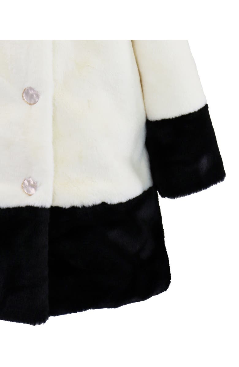Widgeon Faux Fur Contrast Snap Front Coat, Alternate, color, Vanilla Puff