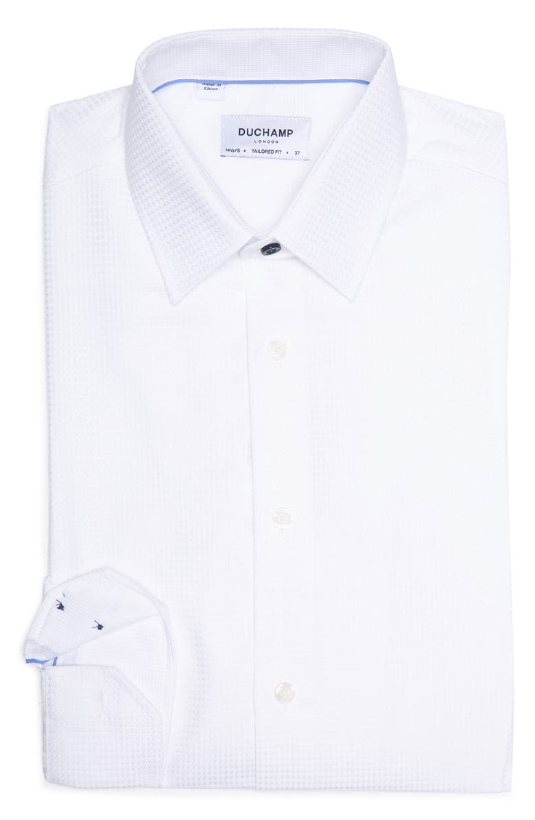 Duchamp Tailored Fit Tonal Dress Shirt, Main, color,