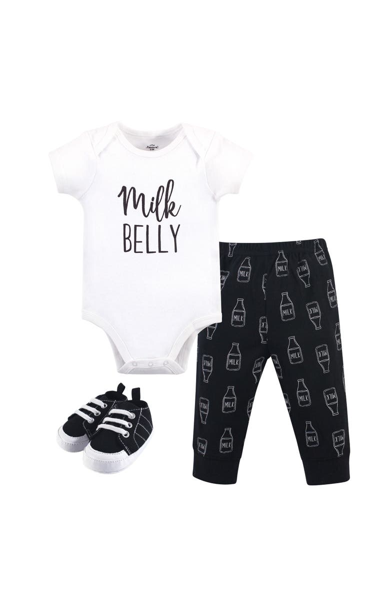 Little Treasure Cozy Cotton Outfit Collection, Main, color, Milk Belly