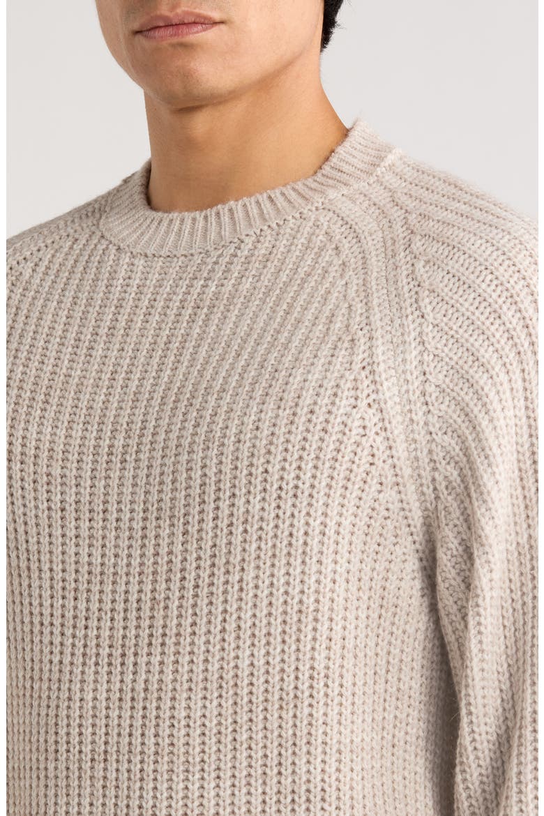 Firth Oversize Ribbed Crewneck Sweater, Alternate, color, WHITE